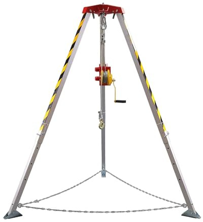 Trépied de sauvetage， Trépied multifonction avec treuil autobloquant, système de trépied sauvetage d'urgence for regard tunnel télescopique