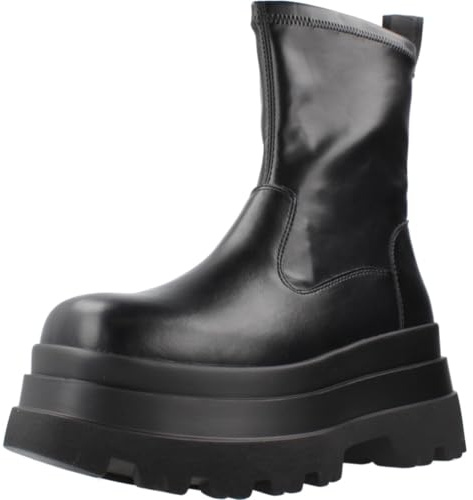 Buffalo Damen Schuhe Plateaustiefel Stiefeletten Boots Jupiter Sock Boot, Farbe:Schwarz, Schuhgröße:EUR 40, Artikel:-Black