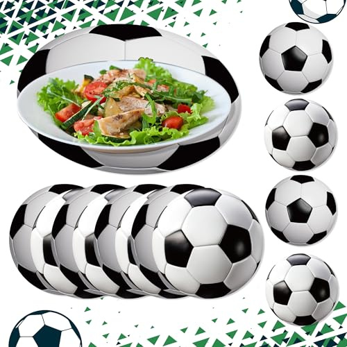 24 Stück Fußball Tischsets Papier Platzsets Einweg Platzsets Fußball Deko Geburtstag für Küche,Esstisch,Hochzeitsfeier,Urlaub, Party,33x33cm