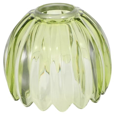 Abat-jour Vintage en Verre Tulipe Verte, Trou 42mm pour Lampe | Remplacement pour Applique et Lampadaire, Salon, Surface Lisse, Entretien Facile, Petit Format Décoratif