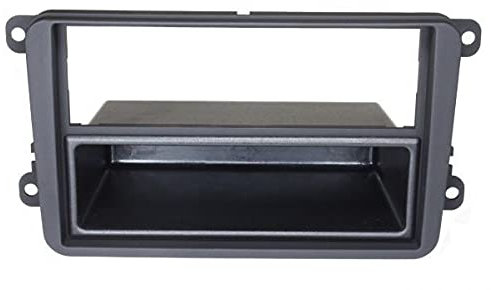 Audioproject A171 - Mascherina-2-DIN a 1 DIN Universale per autoradio Compatibile con: VW Golf 5 + 6 Touran Passat 3C Caddy EOS Skoda Octavia - Nero