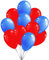 Premium Luftballons in Rot Blau - Made in DE - 100% Naturlatex & 100% biologisch abbaubar - 50 Stück - Geburtstag Party Karneval - für Helium geeignet - twist4®