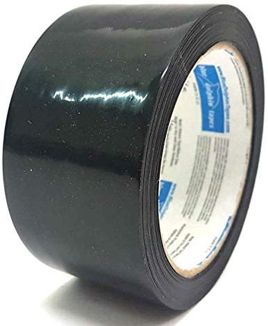 Builders Tape schwarzes starkes PE-Klebeband zum Verbinden von PVC- und Polyethylen-Platten, 50 mm x 20 m