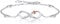 BlingGem Damen Fußkettchen 925 Sterling Silber Zirkonia Infinity Herz Fußkettchen Frauen Geburtstag Jahrestag Hochzeit Schmuck Geschenk (D-rose)
