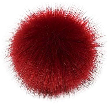 Tonsee 12 Stücke Flauschigen Plüsch Strickmützen Zubehör,1Stücke Pom Pom Ball mit Druckknopf für Stricken Hüte Zubehör Bommelmütze Schlüsselanhänger Bommel 10cm (H)