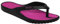 Surf Womens Ladies Slip On Eva Toe Post Beach Summer Pool Flip Flop Sandals Shoes Sizes UK 3-8 (Black/Fuchsia, Numeric_8)