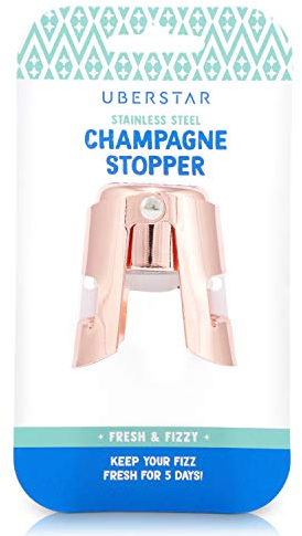 Champagne Stopper Rose Gold/Wine and Champagne Saver for Bottles/Perfect for Prosecco, Cava and Sparkling Wine