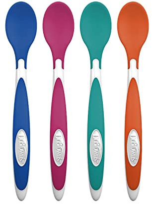 Dr. Brown's Designed to Nourish TempCheck Spoons, 4-Pack, Blue