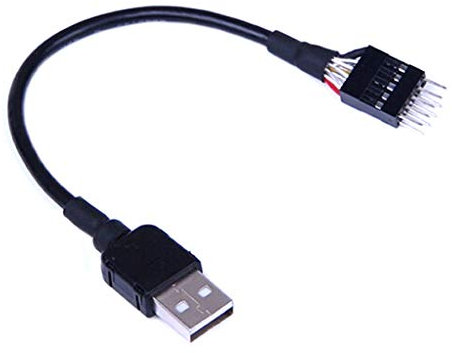 Cable USB macho de 9 pines a USB 2.0 tipo A macho 19,8 cm