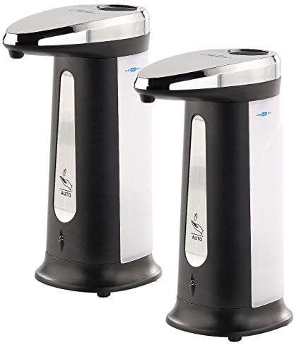 Carlo Milano Spülmittelspender: 2er-Set Automatische Seifenspender mit IR-Sensor, 400 ml (Spülmittelspender Sensor, elektrisch, Elektrischer)
