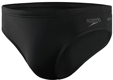 Speedo Men's Essential Eco Endurance+ 7cm Swimming Briefs| Chlorine Resistant | Recycled Fabric | Swim Fitness | Training | Holiday, Black, 26