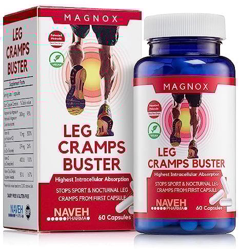 MAGNOX® Buster | Patented Clinically Tested 380mg Magnesium Supplement for Spasms & Leg Cramps at Night | One Capsule a Day for Almost Full Dosage | 3X More Absorption | Dead Sea Minerals (60 Caps)