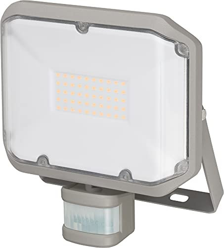 Brennenstuhl Proyector LED AL 3050 con PIR/Foco exterior de 3110lm para montaje con detector de movimiento (foco led de exterior para montaje en pared, 30W, 3000K, IP44)