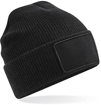 Beechfield B540 Removable Patch Thinsulate™ Beanie - Black