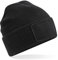 Beechfield B540 Removable Patch Thinsulate™ Beanie - Black