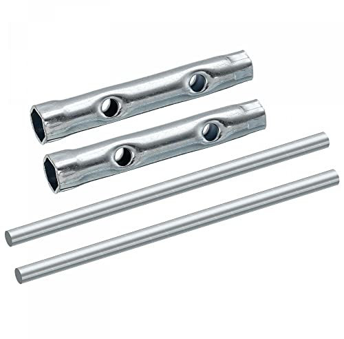 sourcing map 8-10mm Ignition Spark Plug Spanner Dual-Ended Wrench Hex Socket 2 Pcs