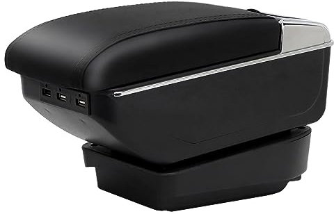 YJYWZH Replacement for Audi TT Armrests Double Layer Centre Console Large Storage Box with Cup Holder with 7 USB Charging Port
