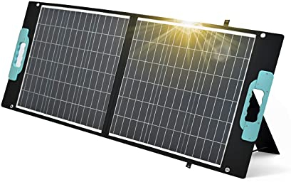 Solarmodul 100W Faltbares Solarpanel Solartasche, Outdoor Solarpanel mit 3 USB-Anschlüssen zum Laden für Handys und Tablets, ideal für Wohnmobil, Boot, Camping und Notfallsituationen