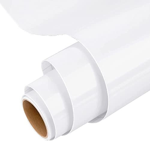 IModeur 5Ft vinilo adhesivo Blanco - 30,5 x 153 cm Vinilo Permanente Blanco para Taza, Vinilo Cricut para Regalos de Cumpleaños, Adornos de Fiestas, Decoración del Hogar