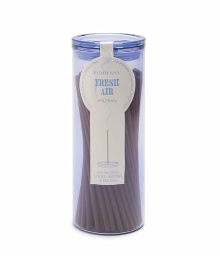 Paddywax Haze Collection Incense Sticks in Glass Jar, 100-Piece, Fresh Air