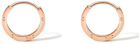 ZHOU LIU FU 18K Roségold Creolen 750 Roségold Ohrringe Wasserfester Schmuck Geschenk für Damen Mutter Tochter 2026 Neujahr Geburtstag