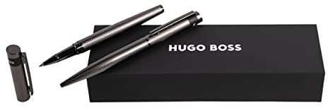 HUGO BOSS Loop Diamond Gun HPBR367D - Juego de bolígrafos y bolígrafo de latón (200 x 62 x 34 mm), color verde oscuro