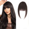 SEGO Clip in Bangs 100% Remy Echthaar One Piece Clip in Pony Fringe Extension Verlängerung natürliche Haarteil natürlich für Frauen und Mädchen Dunkelbraun#2 Pony-5.5(14cm)-9g