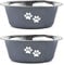 YUDANSI 860ml Dog Bowls 2 Pack Small Medium Dogs Feeding Bowls Food Water Bowls with Non-Slip Silicone Sole, Stainless Steel Dog Dishes Elevated Raised Pet Feeder