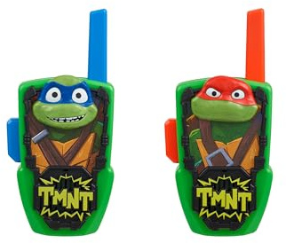eKids Walkie Talkies for Kids, Static Free and Extended Range, Indoor and Outdoor Toys (Ninja Turtles)
