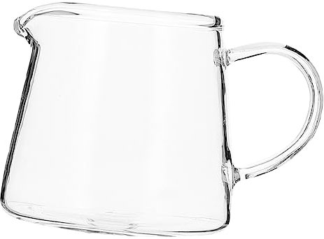 Hoement Small Glass Creamer Pitcher Set Transparent Mini Poured Glass Tea Pitcher, Milk and Coffee Serving Jugs for Coffee Milk Honey Sauce Capacity Stylish and Practical Design