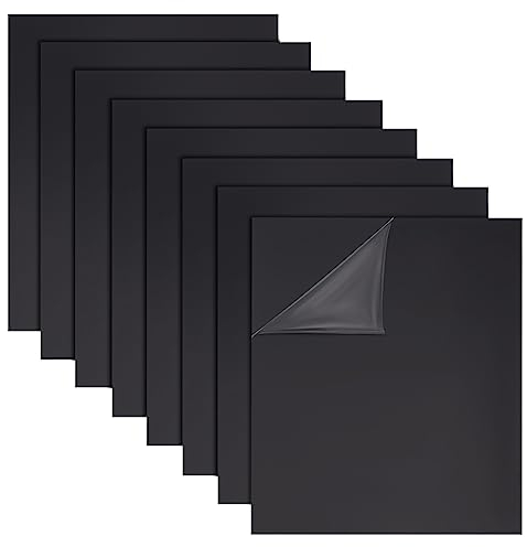 OLYCRAFT 8 hojas de plástico ABS negro de 200 x 250 x 0,5 mm, placas de plástico ABS, hoja de plástico duro para modelos arquitectónicos, mesa de arena, suministros de material de modelo de