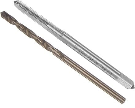 CoCud Tap and Drill Bit Set, M2.6 x 0.45 Tap Thread 2.1mm Drill Diameter, Left Hand Metric Machine Screw Tap & Twist Drill Bit Tool Kit - (Applications: for Threading Tapping), 1-Set