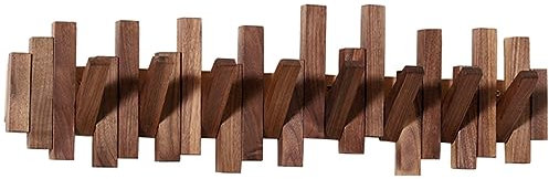 Bois De Noyer/hêtre, Porte-Manteau Multifonctionnel en Bois, Porte Manteau Moderne, Unique Et Peu Encombrant (3-9 Crochets) (Color : Brown, Size : 8 Hooks)