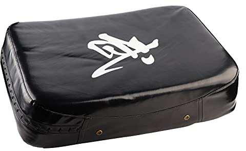 UPQRSG Bouclier de Coup de Pied, Coussin de Cible de Main de Karaté Carré, Coussin de Boxe de Coup de Pied de Taekwondo, Coussin de Karaté de Boxe en Cuir PU avec 3 Poignées Rembourrées