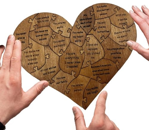 DASHIELL -Jubiläumsgeschenk-Puzzle,2024 Herzrätsel für Erwachsene - Gründe, Warum ich Dich Liebe, Puzzle-Liebe, Herz-Puzzles für Paare, Geburtstagsgeschenk
