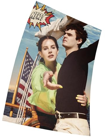 Lana Del Rey - Norman F Rockwell Album Cover Poster Größe 11 x 17 Dekorative Rahmenloses Kunst Geschenk (28 x 43 cm) Leinwand Poster