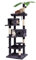 JISSBON 193cm Cat Tree for Indoor Cats, Multi Level Cat Tower with Scratching Posts, Large Plush Perch & Cat Condo with Leaves for Kittens, Adult Cats, Grey