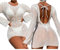 Strandkleid Damen Bikini Cover Up Transparent Lange Ärmel Rückenfrei Sommer Sexy Badeanzug Bedecken Bademode Boho Chic Hippie Style Strandmode Bikini Cover Up BS