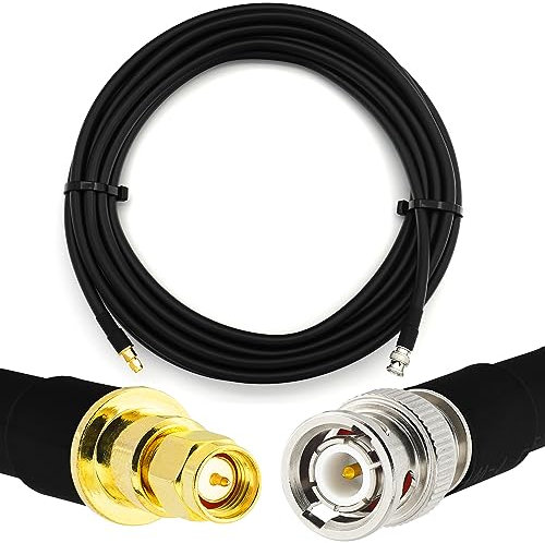 RANGEFUL 50m BNC Stecker auf SMA Stecker CB Koaxialkabel BNC auf SMA Male RG213 Verlängerung 50 Ohm — für HAM CB Radio Antenne SWR-Messgerät Amateur Kurzwellen HF