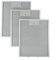 Pack 3 Filtros para Campana Extractora, Filtro de Grasa para Campana Extractora de 310 x 250 mm, Filtros de Ventilación de Campana de Malla de Aluminio de 5 capas