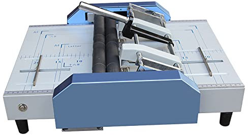 Grapadora de Libros de Papel eléctrica, máquina de encuadernación automática con encuadernación Plana de Papel A3, 5 Posiciones de Clavos, para Grapas Tipo 24/6