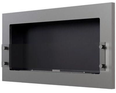 Texas Bioethanol Wandkamin, Stahloberfläche, 1,5 Liter Brenner, Gute Brenndauer, Verschiedene Größen erhältlich, 4,7 kW