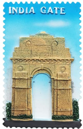 Kühlschrankmagnet, Motiv: India Gate New Delhi, Touristen-Souvenir, Kühlschrankdekoration, handbemalt, Handwerk