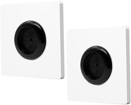 KITANDOVE 2 Stücke Kabellochabdeckungen Für -tv-weißlicht-abdeckungsplatte Steckdosenabdeckung Metall Schreibtischtülle Wanddraht-hider-kabel-wandplatte