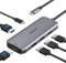 Docking Station USB C to Dual HDMI Adapter, MOKiN USB C Hub Du al HD MI Monitors for Windows,US B C Adapter with Dual HDMI,3 USB Port,PD Compatible for Dell XPS 13/15, Lenovo Yoga,etc