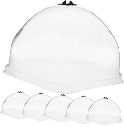 OFFSCH 6stücke Pflanzenglocke Aus Kunststoff Für Frostschutz Im Garten Mit Belüftungsöffnung Für Luftzirkulation Und Lichtdurchlässigkeit Geeignet Für Pflanzen Und