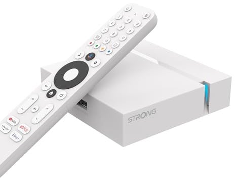 STRONG - Streaming Box Android TV 4K UHD - Leap-S3+ V2 - Chromecast Built-in - Kompatibel mit Google Voice Assistant - Dolby Atmos & Dolby Vision - Google Play, Netflix, Prime Video & mehr