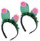 Kaktus Haarreif, Kaktus Stirnband Mit Glette Quasten, Kaktusblüten-Stirnband, Kaktus Kostüm Damen, Tropische Haarreifen, Pool-Party Haardekorationen (2PCS)