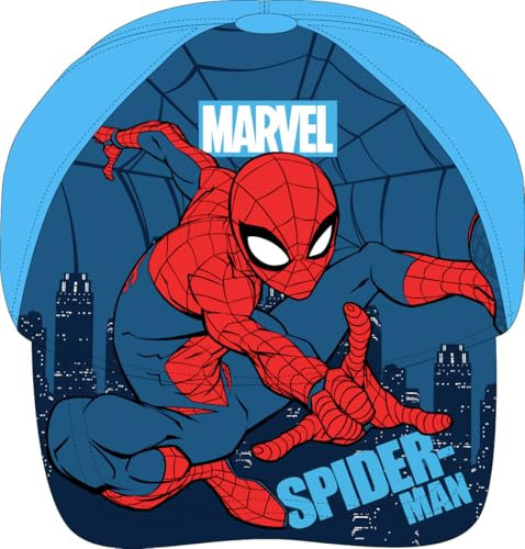 Paw Patrol und Spiderman Kappe für Kinder Jungen Cap Basecap Baseballkappe verstellbar Blau Mütze Ideal für Strand Schule Schwimmbad Gr. 52 54 (DE/NL/SE/PL, Numerisch, 52, Rot-blau)