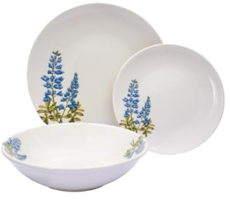 CER-POR Set Piatti Porcellana 18 Pezzi Lavender | Servizio Piatti Moderni Elegante